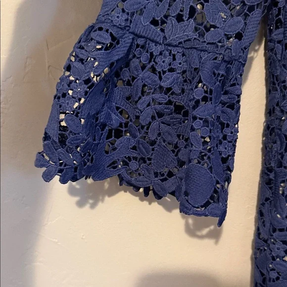 Boden Navy Lace Unique Sleeve Dress 2R - Picture 4 of 8